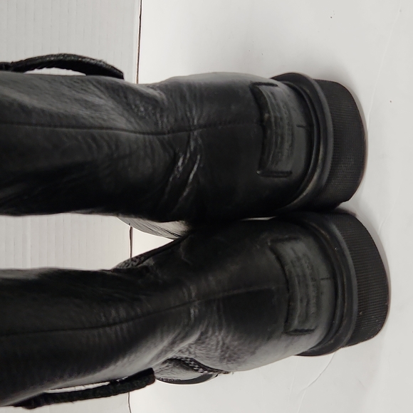 SorelBlack Phoenix Leather Zip Ankle Boots/Booties - Picture 5 of 11